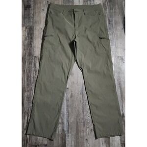 Eddie Bauer Hiking Pants Womens 8 Green Straight Leg Cargo Outdoor EBW32WB301